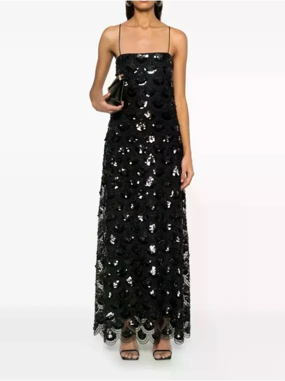 ROTATE Birger Christensen Sequins Maxi Slip Dress